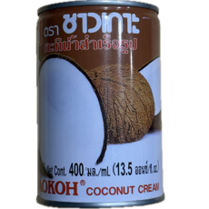태국 차오코 코코넛 밀크 400ml 연유 크림 캔, 3개