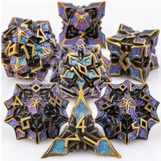 DND 메탈 다이스 7개 세트 MTR 던전 앤 드래곤 롤플레잉 게임용 선물 그린, 01 K04