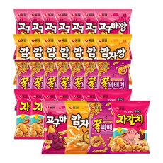 스낵4종 (꿀꽈배기+자갈치+감자깡+고구마깡) 187gX8개