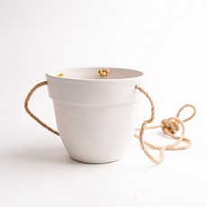 갑조네 에코 행잉화분 마블링 벽걸이화분 행잉플랜트 걸이형화분 걸이화분, 1개, 화이트