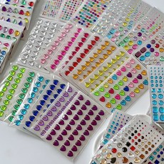 걸스코코 [92종]블링블링 보석스티커 폰꾸 다꾸 큐빅비즈 스티커모음전, 60번, 5개