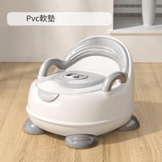 Trubybear 兒童坐便器 嬰兒幼兒馬桶, 银色【舒适PVC软垫】 銀色【舒適PVC軟墊】