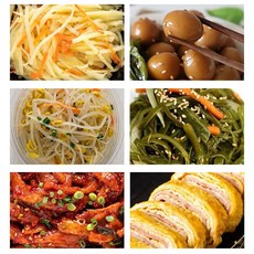 제조 수제 집반찬 가정식 밑반찬 6종 세트 반찬 모둠, 870g, 1세트, 04.영양한식세트