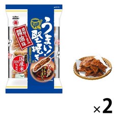 잘! 갓 구운 진한 맛 간장 맛 2 봉지 에치고 제과 센베이 볶음 떡 일본 직배송, 500g, 2개