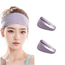 루나뷰링 1+1 스포츠 쿨 헤어밴드 남녀공용, 2개, 퍼플