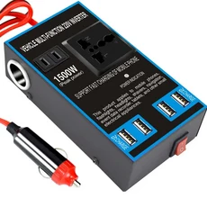 1500W 자동차 전원 인버터 12V/24V에서 220V로 변환 4개의 USB 포트 담배 라이터 보호 차량용 다기능 액세, 01 1, 01 CN