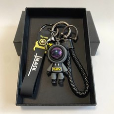 피앤도제 우주 곰돌이 자동차 키링, 그레이, 1개