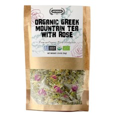 APSOGO 유기농 마운틴 티 로즈 - 허브 주입 차 - 프리미엄 품질 및 탁월한 맛 - 그리스에서 생산 - 49.9g(1.75온스), 50g, 1개, 1개