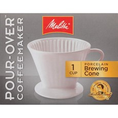 Melitta no 2 도자기 싱글 컵 푸어 오버 커피 브루어 화이트