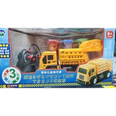 ST安全認證 1:18 特警遙控車 警察車 國道警車 兒童遙控玩具, 1個, 垃圾車