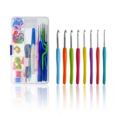 뜨개질 DIY 코바늘 바늘 풀세트 케이스 골무 53P, 1개