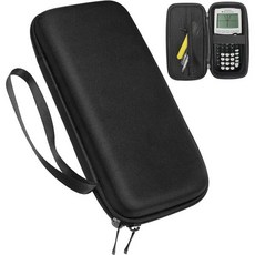 텍사스 인스트루먼트 TI-84 플러스 CE/컬러 TI-83 플러스용 Xberstar 하드 EVA 충격 방지 캐리 케이스 파우치 TI-89 티타늄 HP 50G 그래핑 과학적, Pure black, Pure black