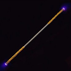 코스튬 여의봉 마술봉 길어지는 지팡이, 발광 수동 합금 버전, 1개