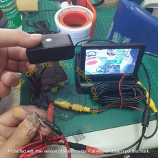 吃銅吃鐵 三合一倒車雷達鏡頭顯示器組 5吋螢幕 防水 避障雙雷達 高亮度雙LED 小客車適用, 1個, 雷達+螢幕=一整組