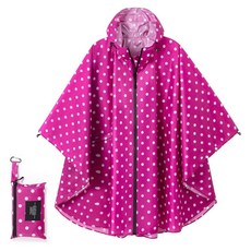 POWINSUN 패션 후드 레인 판초 방수 우비 재킷 포켓 포함 여성/남성/성인용 베이지. 단일 사이즈