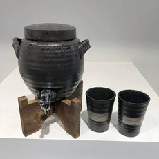 디스펜서 항아리 혼술 기본모델 선물 집들이 이자카야, C. 손잡이 두 개 달린 병 컵 개