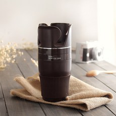 라이트닝웍스 자동차 4in1 오토 멀티 컵 케이스 홀더, 브라운, 1개