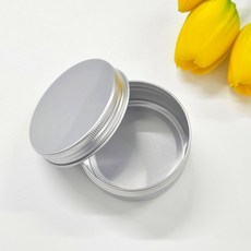 올피노 원형 알루미늄 보관통 향초 디퓨저 틴케이스 80ml 실버 1p, 1개