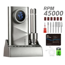 충전식 고속 45000 RPM 무선 젤 리무버 네일 드릴 기계 전문가 및 초보자용 살롱 가정에서 사용 가능, 01 USB Type-C, 03 Gray