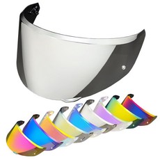 YMTSGEQ 새로운 K3용 교체용 헬멧 바이저 오토바이 쉴드 페이스 바이저 렌즈 AGV K3 DOT(E2206) 헬멧과 호환(투명) 70348, 실버