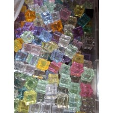 D.W 手作 台灣現貨 夜光冰塊 仿真冰塊 抖音爆款 DIY 手作, 1個, 夜光混裝,100+5ml膠水