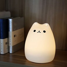 말랑냥이 무선 실리콘 무드등 페이드 고양이 취침등_ 202676234EA