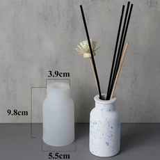 호환 3D 긴 꽃병 점토 실리콘 금형 DIY 홈 장식 장식 공예 석고 에폭시 수지 콘크리트 꽃 냄비 주조 금형, 06 Vase 7067