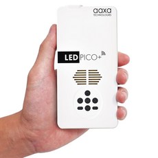 AAXA LED Pico+ MAX 미니 프로젝터 2.7시간 배터리 DLP 기본 1080P 무선 미러링 Mini-HDMI 미디어 플레이어 및 스피커 블루투스 마이크로, LED Pico+ MAX (1080p)