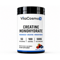 신제품 VitaCosmoX 비타코스모 마이크로나이즈드 크레아틴 모노하이드레이트 (혼합과일맛 분말), 1개, 500g