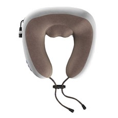 手の輪 U型熱敷震動按摩枕 肩頸按摩器 USB充電 記憶棉 靜音設計, 皮套