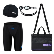 아레나 생존수영 키트 다이브 초등학생 키즈 남아동 4부 4종 세트