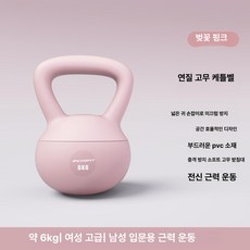 에비노 케틀벨20kg 케틀벨 20kg 운동 12kg 아령, 1개, 1g, 6KG 마이카핑크 [여성 기본]