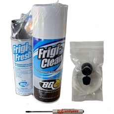 스마일리즈 BG 프리지클린 에어로졸 AC 증발기 세정제 및 프리지프레시 키트 세정 노즐 포함 PN 6404 1세트와 포켓 드라이버, 7 Fl Oz (Pack of 1)