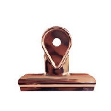 青青文具 CZ-778 65mm復古水滴文件夾L/票夾/夾子/金屬夾/金屬票夾-簡單生活系列 好好逛文具小舖, A 玫瑰金, 1個