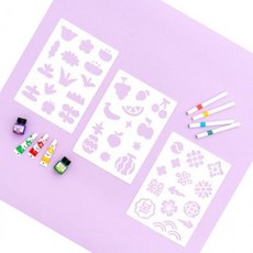 에코백 스텐실 도안 DIY 가방 꾸미기재료 플라스틱, 에코백 스텐실 도안 S2401110, 1개