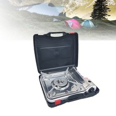 휴대용가스버너 미니 가정용 캠핑 썬터치 가스레인지 D, 1개, 스텔