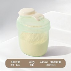 奶粉盒 便攜外出 密封儲存盒 耐高溫 耐摔 不漏, 便攜小糧倉 - 綠色, 1個