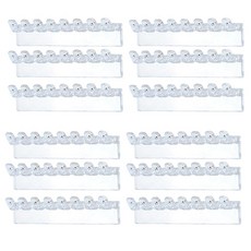 QUUP 업Y 12피스 투명 자체 접착 목걸이 효율적인 수납 정리함 벽걸이 하이퀄리티 주얼리 홀더 디자인 팔찌 반지 디스플레이용 후크 8개 포함 291985