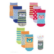 Luvable Friends 造型棉質寶寶襪子 (3雙/組) 初生嬰兒襪子 出生嬰兒幼兒禮盒