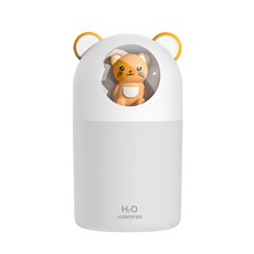 新款360°旋轉usb家用辦公靜音夜燈小型, 1個, H1萌寵加溼器白色