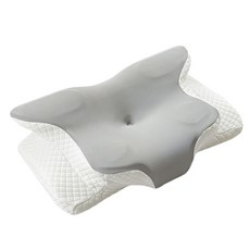 측면 수면 엎드린 수면 깊은 수면 베개를 위한 3D 분리형 다기능 메모리 폼 베개, 1개, 회색