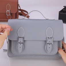 헤로이나 DIY가죽 가방만들기 샤첼백 가죽공예 세트, 핑크블루, 1개