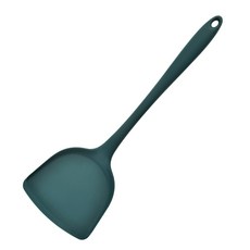 超低價！矽膠鏟不沾鍋專用鏟 家用廚具鍋鏟炒勺炒菜鏟子耐高溫護鍋鏟, 墨綠色, 1個