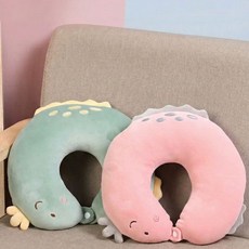 홈스타일링 토닥토닥숲 목베개 목쿠션 가벼운 고밀도 기내용 차량용 비행기 휴대용 여행용 어린이 캐릭터 아동 승무원, 그린(GREEN)