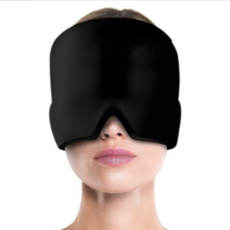 @貨比三家不吃虧@ 冷熱敷頭套 冰敷帽子 冷療頭痛帽 消腫降溫冰袋 護理頭罩 拉伸凝膠, 1個, 1個裝