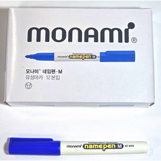 모나미 모나미 굵은글씨용 네임펜 M 청색, 3개