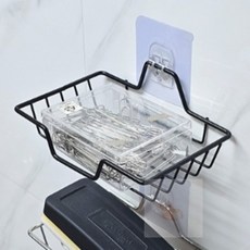 UniDepot 스테인레스 부착식 받침대 컵건조대, 블랙