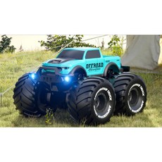 兩棲水陸遙控大腳越野車 4WD 遙控攀岩車 - 參考偉力WLtoys, 冰雪藍, 1個