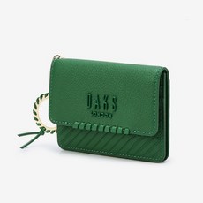 [국내백화점정품] 닥스 그린 로고배색 소가죽 카드지갑