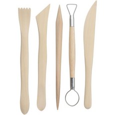 점토 도구 키트 초급 및 전문가용 도자기 조각 30개 도트 성형 디테일링을 위한 폴리머 모델링, Wooden-25